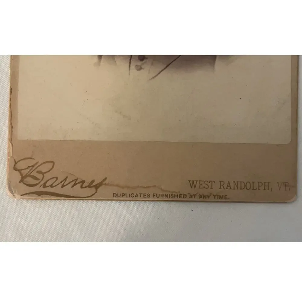 Vintage Photo Cabinet Card  - Older Woman Portrait of a Lady - Vermont